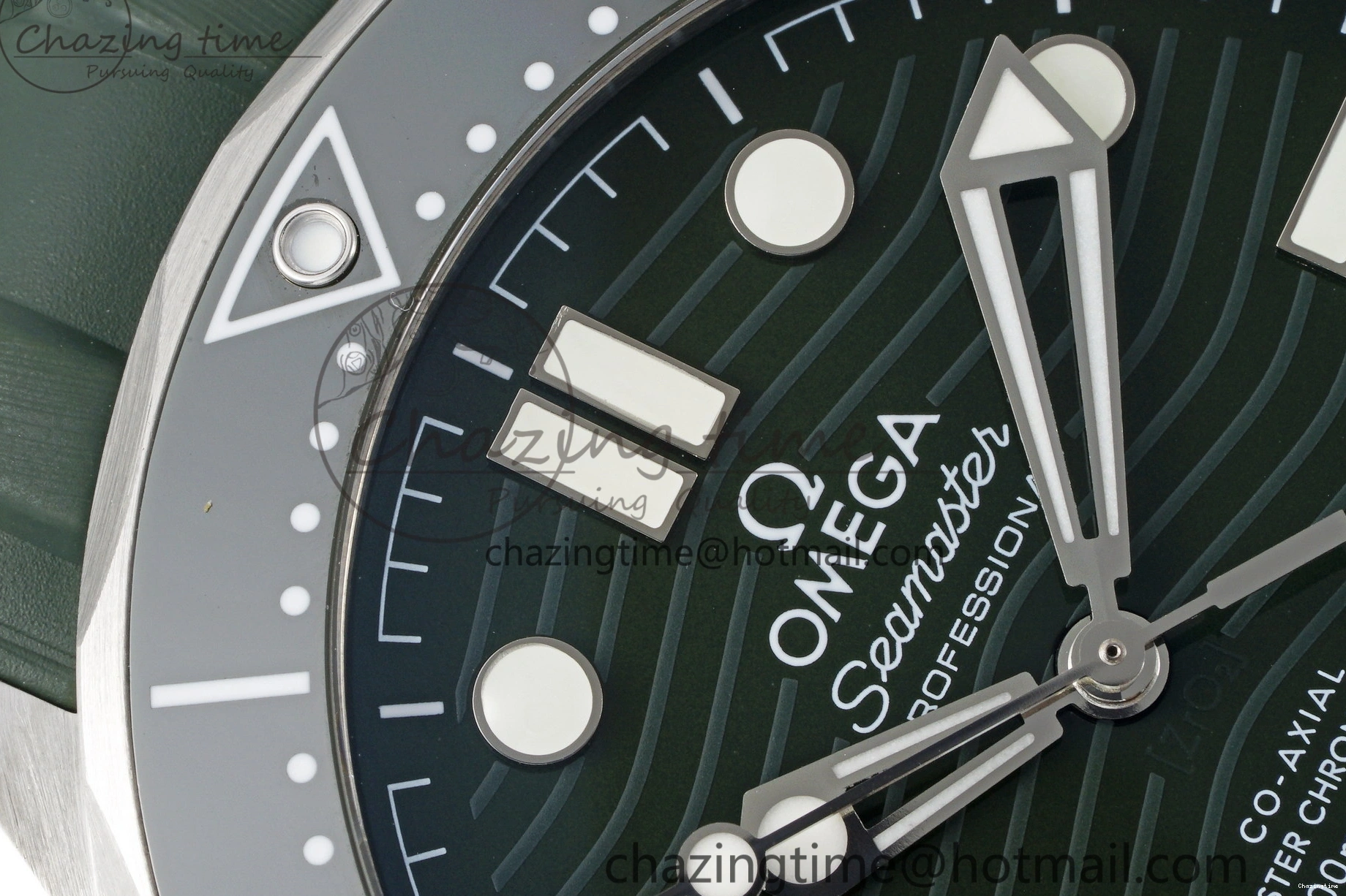 0321 Effortless Seamaster Diver 300M VSF 1:1 Best Edition Green Ceramic Green Dial on Green Rubber Strap A8800 V 7827